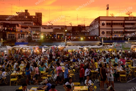 the Nightmarket in the City of Krabi on the Andaman Sea in the south of Thailand. 