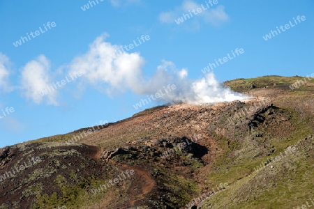 Der S?dwesten Islands, Reykjanes Halbinsel s?dlich von Reykjavik, Solfatare von Krysuvik