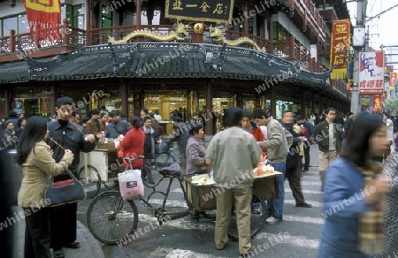 a market in the old town in the City of Shanghai in china in east asia. 