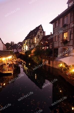 the old city of Colmar in  the province of Alsace in France in Europe