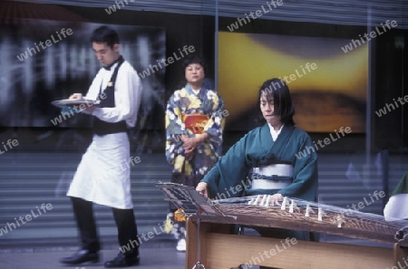 a tea ceremony in a traditional teahouse in the City centre of Tokyo in Japan in Asia,



