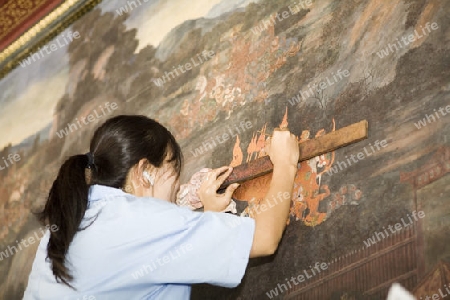 Restaurationsarbeit im Wat Phra Keo