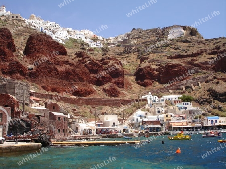 Hafen auf Santorin