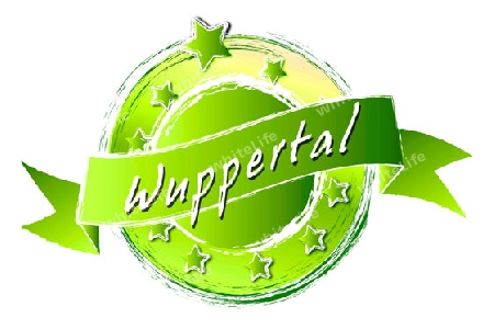 WUPPERTAL - Banner, Logo, Symbol im Royal Grunge Style fuer Praesentationen, Flyer, Prospekte, Internet,...