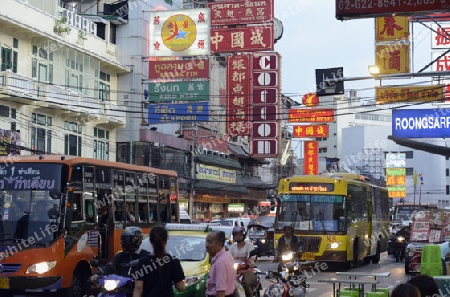 Der Alltag im China Town in der Stadt Bangkok in Thailand in Suedostasien.