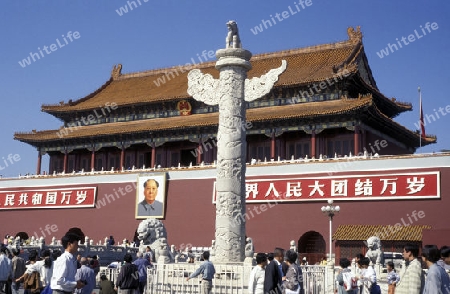 the forbidden city in the city of beijing in the east of china in east asia. 