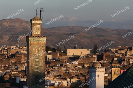 The Medina of old City in the historical Town of Fes in Morocco in north Africa.