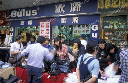 a market street in the city of Shenzhen north of Hongkong in the province of Guangdong in china in east asia. 