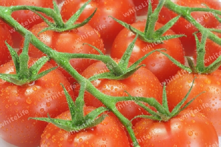 Frische rote Tomaten im Detail