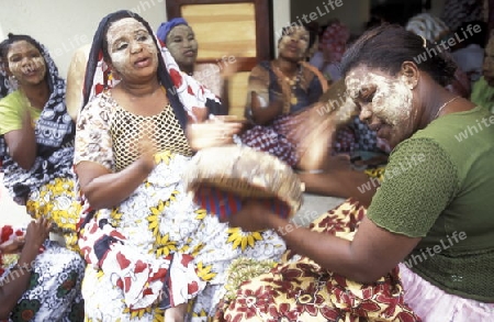 a wedding ceremony in the city of Moutsamudu on the Island of Anjouan on the Comoros Ilands in the Indian Ocean in Africa.   