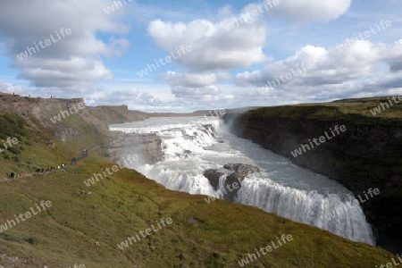 Der S?dwesten Islands, Der "Goldene Wasserfall" Gulfoss im "Goldenen Zirkel"