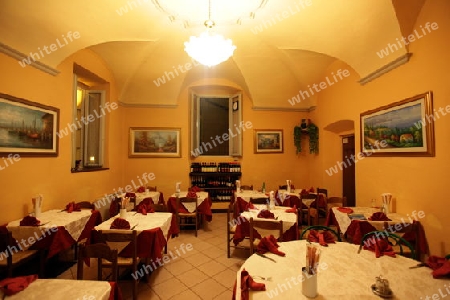 a Restaurant in the old town of Pallanza near to Verbania on the Lago maggiore in the Lombardia  in north Italy. 