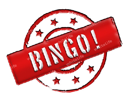 Sign, symbol, stamp or icon for your presentation, for websites and many more named BINGO!