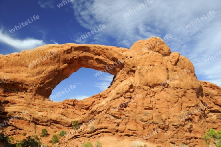 "South Window" im Abendlicht, Arches Nationalpark, Utah, USA