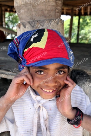 Kinder einer Bauernfamilie in einem Bauerndorf beim Bergdorf Maubisse suedlich von Dili in Ost Timor auf der in zwei getrennten Insel Timor in Asien. 