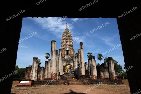 Der Wat Phra Si Ratana Mahathat im Si Satchanalai-Chaliang Historical Park rund 50 Km von Sukhothai in der Provinz Sukhothai im Norden von Thailand in Suedostasien.