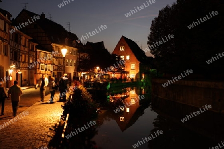 the Market Hall in the old city of Colmar in  the province of Alsace in France in Europe