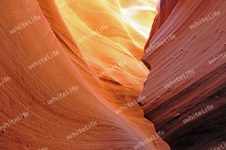 Gesteinsformen, Farben und Strukturen im Antelope Slot Canyon, Arizona, USA