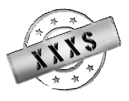 Sign, symbol, stamp or icon for your presentation, for websites and many more named XXXS