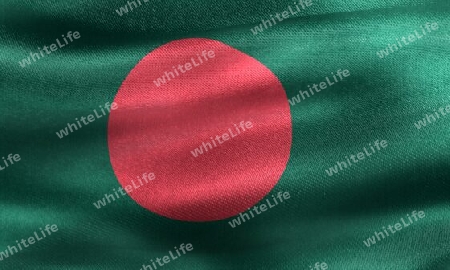 Bangladesh flag - realistic waving fabric flag