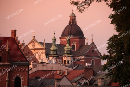 Die St Peter und Paul Kirche in der Altstadt von Krakau im sueden von Polen.