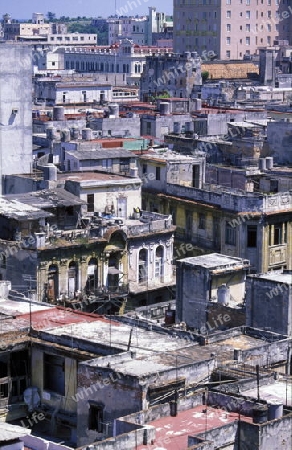 the old town of the city Havana on Cuba in the caribbean sea.