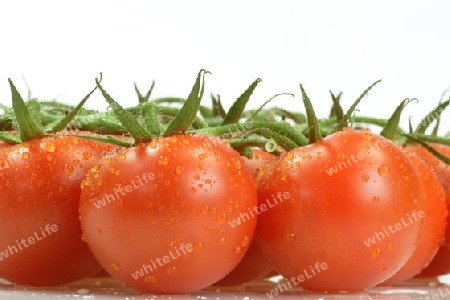 Frische rote Tomaten im Detail