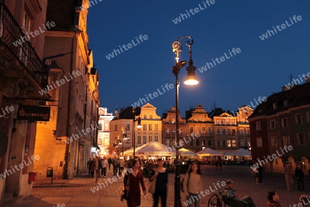 Der Stray Rynek Platz  in der Altstadt von Poznan im westen von Polen.  