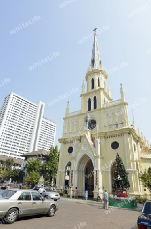 Die Rosenkranz Kirche an Weihnachten im Stadtteil Bangrak am Mae Nam Chao Phraya River in der Hauptstadt Bangkok von Thailand in Suedostasien.