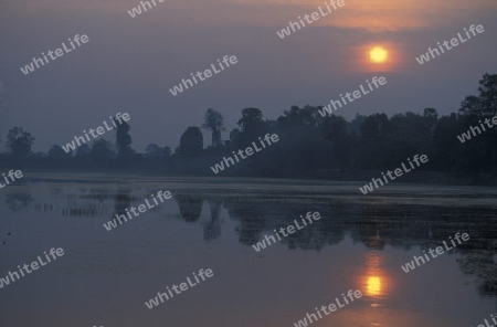 the landscape at the Prei Prasat temple in Angkor at the town of siem riep in cambodia in southeastasia. 