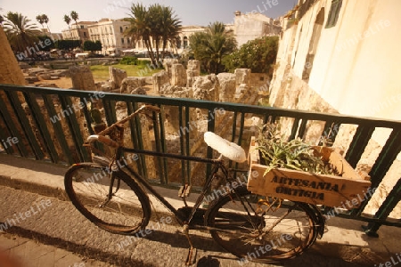 the old Town of Siracusa in Sicily in south Italy in Europe.