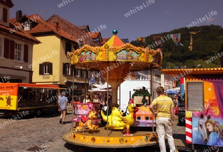  the old town of the villige Wolfach in the Blackforest in the south of Germany in Europe.