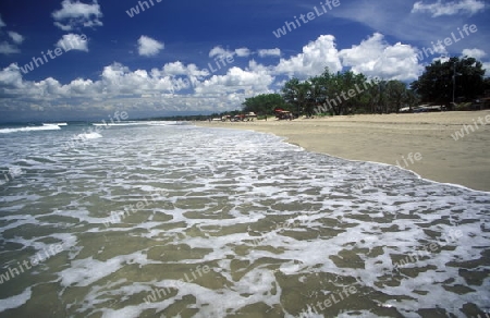 Ein Strand in Nusa Dua im Sueden der Insel Bali in Indonesien in Suedostasien.