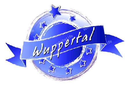 WUPPERTAL - Banner, Logo, Symbol im Royal Grunge Style fuer Praesentationen, Flyer, Prospekte, Internet,...