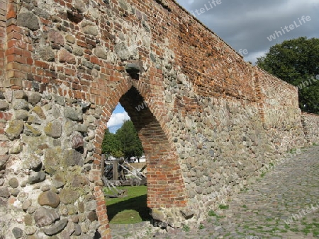 Alte Stadtmauer. Kamien Pomorski, Cammin in Pommern. 