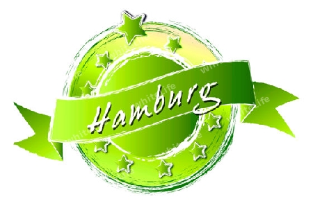 HAMBURG - Banner, Logo, Symbol im Royal Grunge Style fuer Praesentationen, Flyer, Prospekte, Internet,...