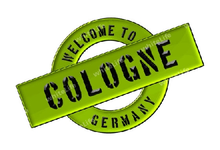 Illustration of WELCOME TO COLOGNE as Banner for your presentation, website, inviting...