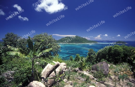 Die Landschaft bei Victoria auf der Insel Mahe der Inselgruppe Seychellen im Indischen Ozean in Afrika.