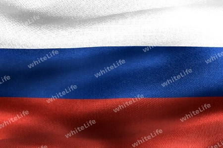 Russia flag - realistic waving fabric flag