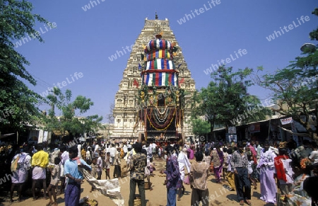 The Temple of the Village of Hampi in the province of Karnataka in India.