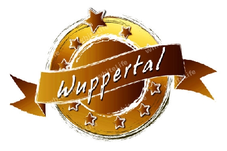 WUPPERTAL - Banner, Logo, Symbol im Royal Grunge Style fuer Praesentationen, Flyer, Prospekte, Internet,...