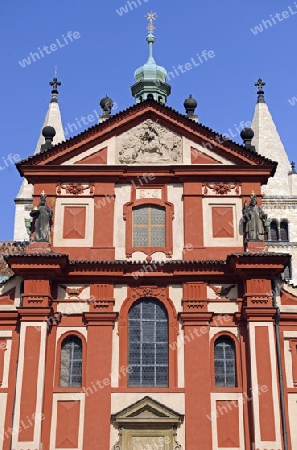 St. Georgs Basilika, Prager Burg, Hradschin, Prag, Tschechische Republik, Europa