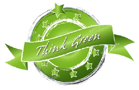 Illustration of a sustainable green thinking as sketched banner