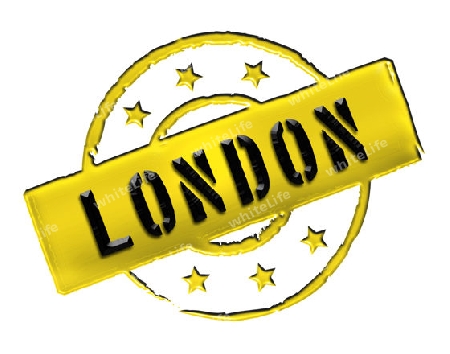 Sign and stamp for your presentation, for websites and many more named LONDON