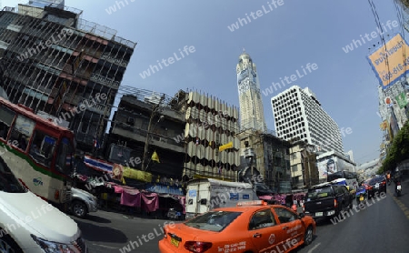 Das Stadtgebiet um Pratunam im Zentrum der Hauptstadt Bangkok von Thailand in Suedostasien.