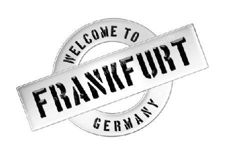 Illustration of WELCOME TO FRANKFURT as Banner for your presentation, website, inviting...