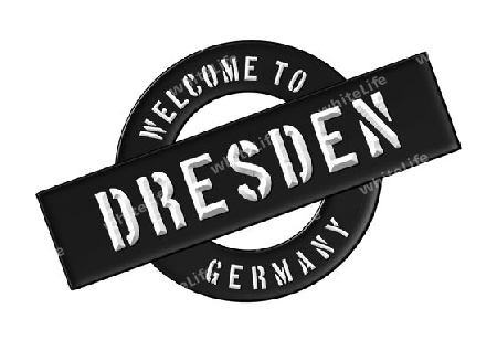 Illustration of WELCOME TO DRESDEN as Banner for your presentation, website, inviting...