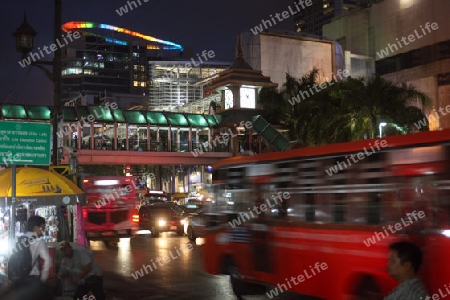 Die Innenstadt rund um den Siam Square Stadtteil im Zentrum der Hauptstadt Bangkok in Thailand. 