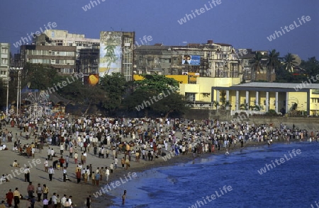  the Chowpatty Beach in the city of Mumbai in India.