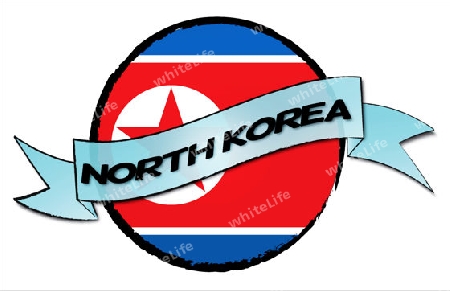North Korea - your country shown as illustrated banner for your presentation or as button...